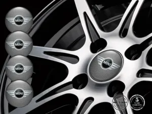 Mini Cooper Decalcomania Ruota Marca Etichette Cupola Pregiate